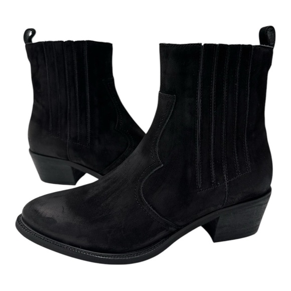 David Tate Baya Western Bootie black leather size 7 M - Picture 12 of 12